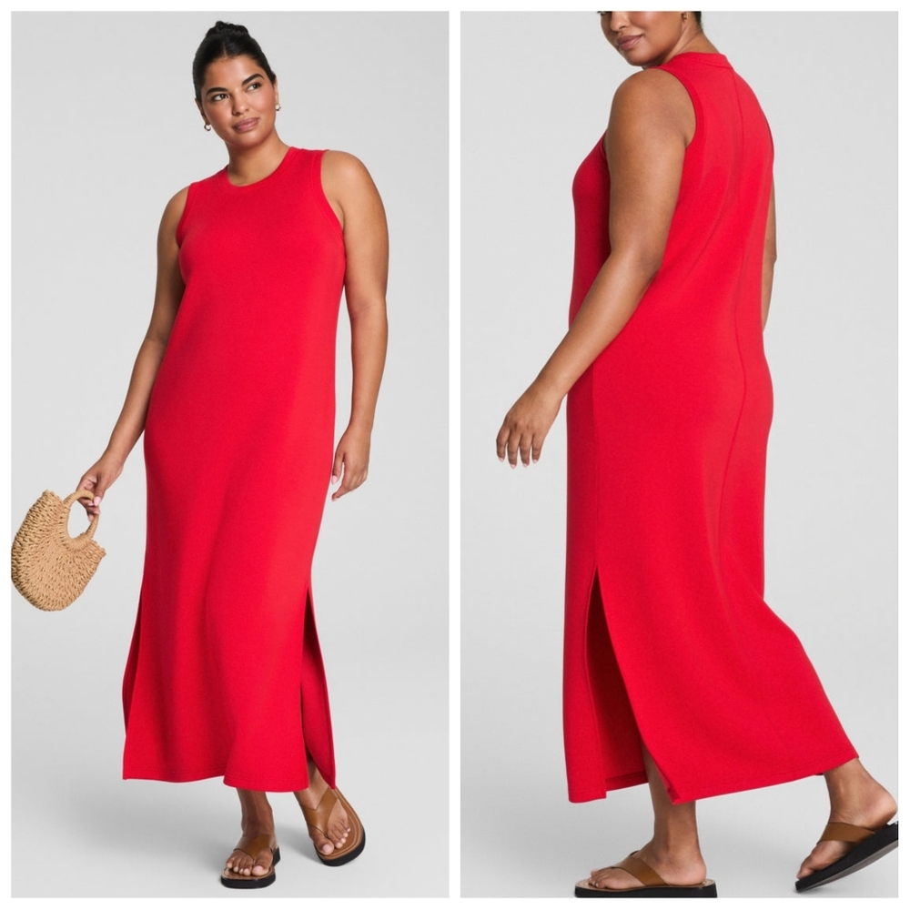 SPANX AirEssentials Maxi Tank Dress | Spanx Red | Size 2X | Effortless Comfort